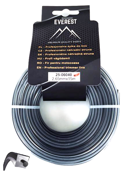 ŻYŁKA TNĄCA DUAL POWER LINE 2,65mm 15M EVEREST