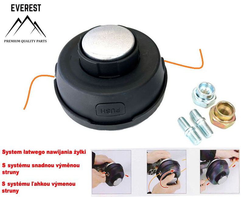 GŁOWICA ŻYŁKOWA PÓŁAUTOMATYCZNA PRO  10×1.25Z EVEREST