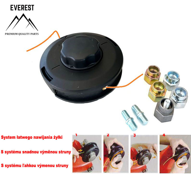 BOBINA CASETA FILAMENT (CAP DAMIL) SEMIAUTOMAT 130mm PRO  10×1.25Z EVEREST