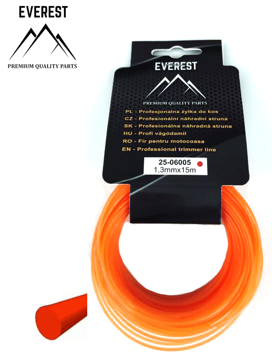 ŻYŁKA TNĄCA OKRĄGŁA 1,3mm 15M EVEREST
