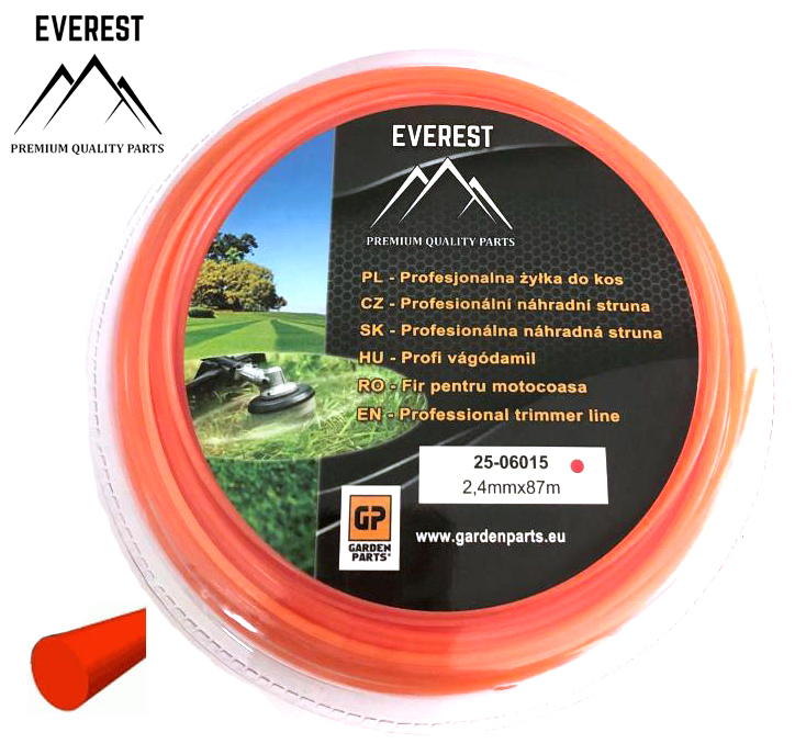 ŻYŁKA TNĄCA OKRĄGŁA 2,4mm 87M EVEREST
