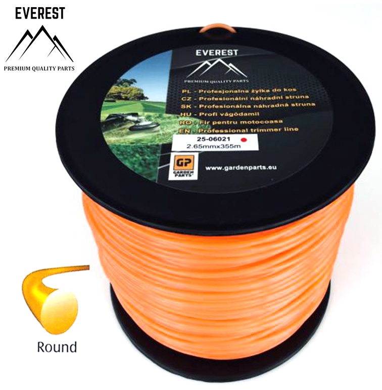ŻYŁKA TNĄCA OKRĄGŁA 2,65mm 355M EVEREST