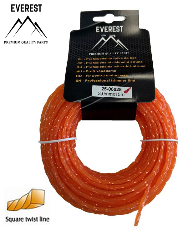 FIR PENTRU MOTOCOASA TWIST 3,0mm 15M EVEREST