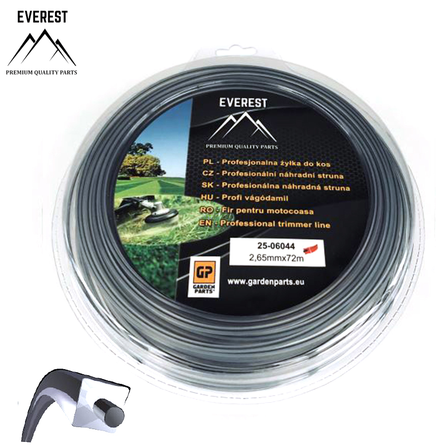 Náhradní struna DUAL POWER LINE 2,65mm 72M EVEREST