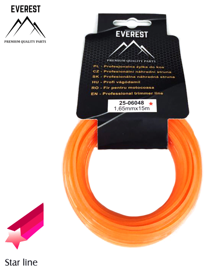Náhradní struna – hvězda 1,65mm 15M EVEREST
