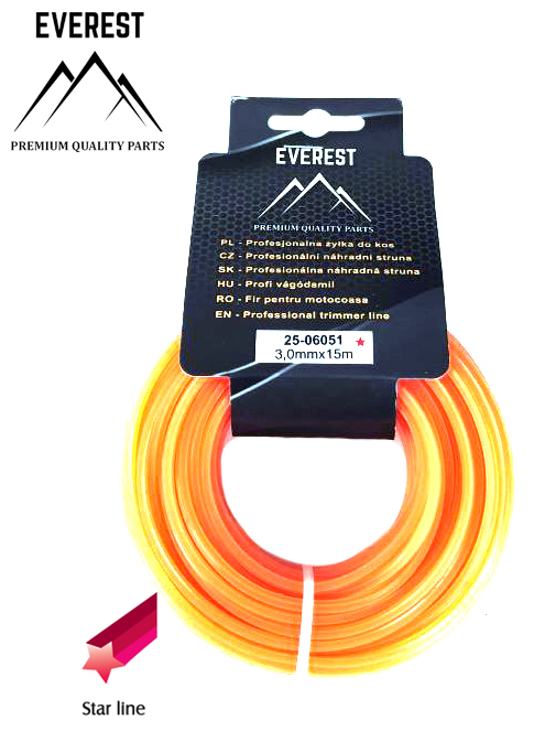 ŻYŁKA TNĄCA GWIAZDKA 3,0mm 15M EVEREST