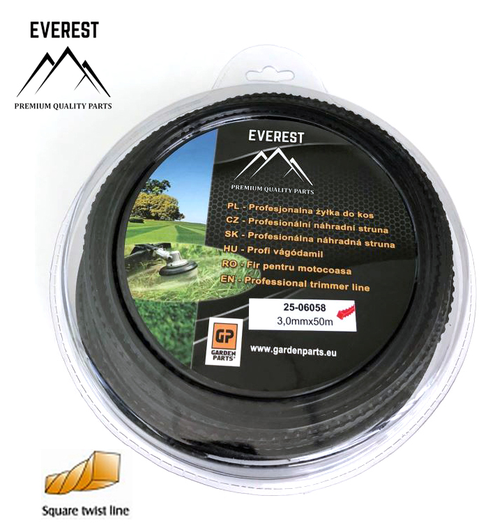FIR PENTRU MOTOCOASA SAW LINE 3,0mm, 50m EVEREST