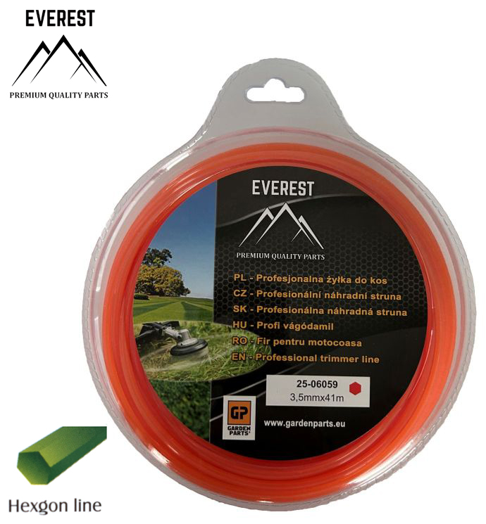 ŻYŁKA TNĄCA HEXAGON LINE 3,50mm 41M EVEREST