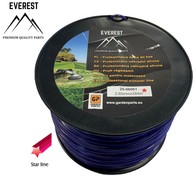Náhradní struna – hvězda 2,65mm 284M PROFESSIONAL EVEREST