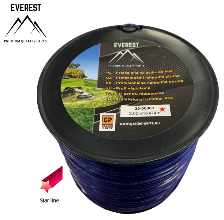 ŻYŁKA TNĄCA GWIAZDKA 2,65mm 474M FIOLET PROFESIONALNA EVEREST