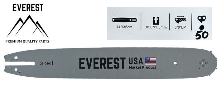 LÁNCVEZETŐ 14″ 3/8LP 1,3mm 50ogn. EVEREST