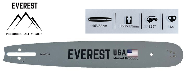 LÁNCVEZETŐ 15″.325 1,3mm 64ogn. EVEREST
