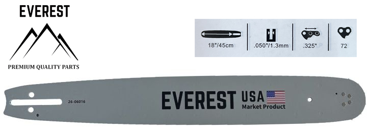 LÁNCVEZETŐ 18″.325 1,3mm 72ogn. EVEREST
