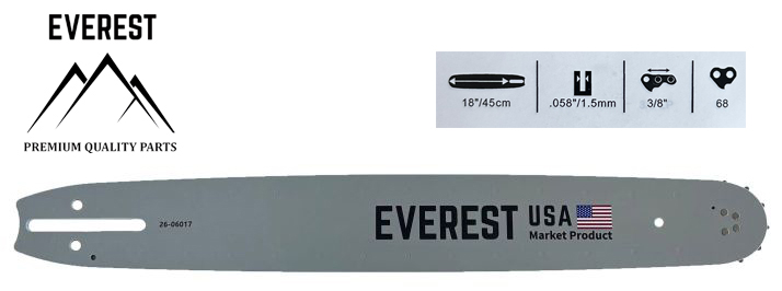 VODÍCÍ LIŠTA 18″ 3/8 1,5mm 68ogn. EVEREST