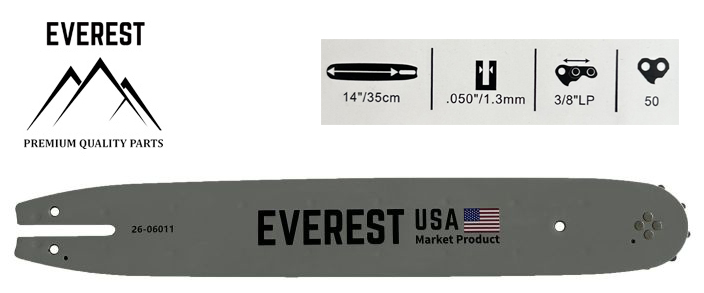LÁNCVEZETŐ 14″ 3/8LP 1,3mm 50ogn. EVEREST