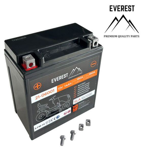 AKUMULATOR ŻELOWY (AGM) 12V 14Ah LEWY PLUS EVEREST