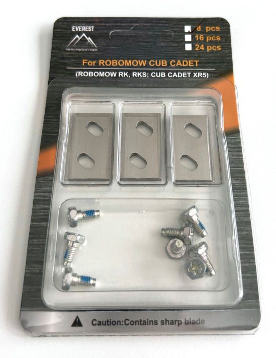 TARTALÉK KÉS ROBOTFŰNYÍRÓHOZ ROBOMOW RK, RKS; CUB CADET XR5 – 8 db EVEREST