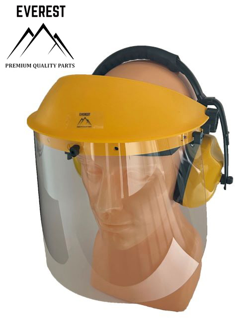GESICHTSSCHUTZ POLYCARBONAT MIT GEHÖRSCHUTZ EVEREST